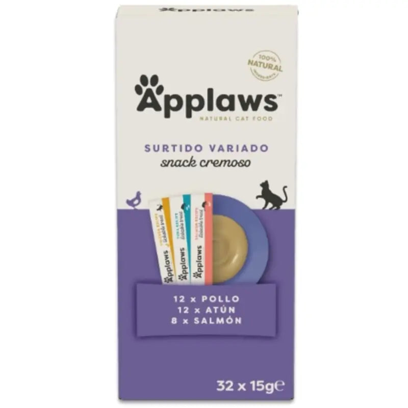 Applaws Cat Snack Lickable Mixed Assortment, 4x8x15 g