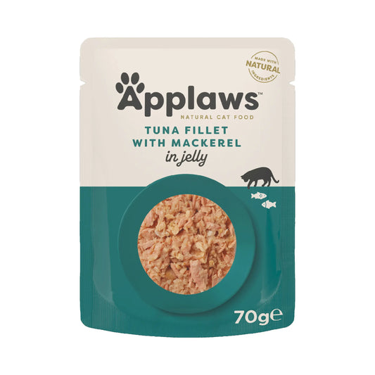 Applaws Cat Tuna Fillet Mackerel Jelly Envelope 16X70Gr