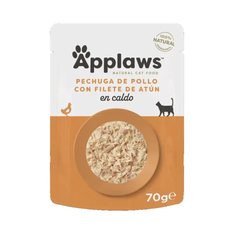 Applaws Cat Chicken and Tuna Fillet Pouches, 12 x 70 g