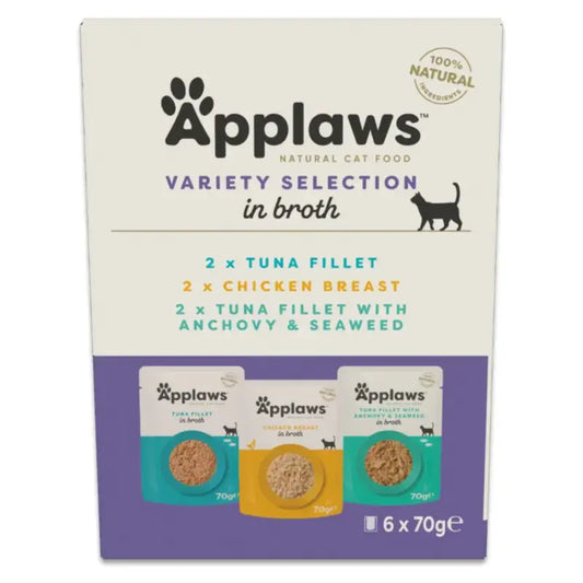 Applaws Cat ‘Selection’ Tuna and Chicken Jelly Multi, 6x70g