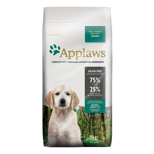 Applaws Dog Dry Puppy Small & Medium Breed Chicken 15Kg