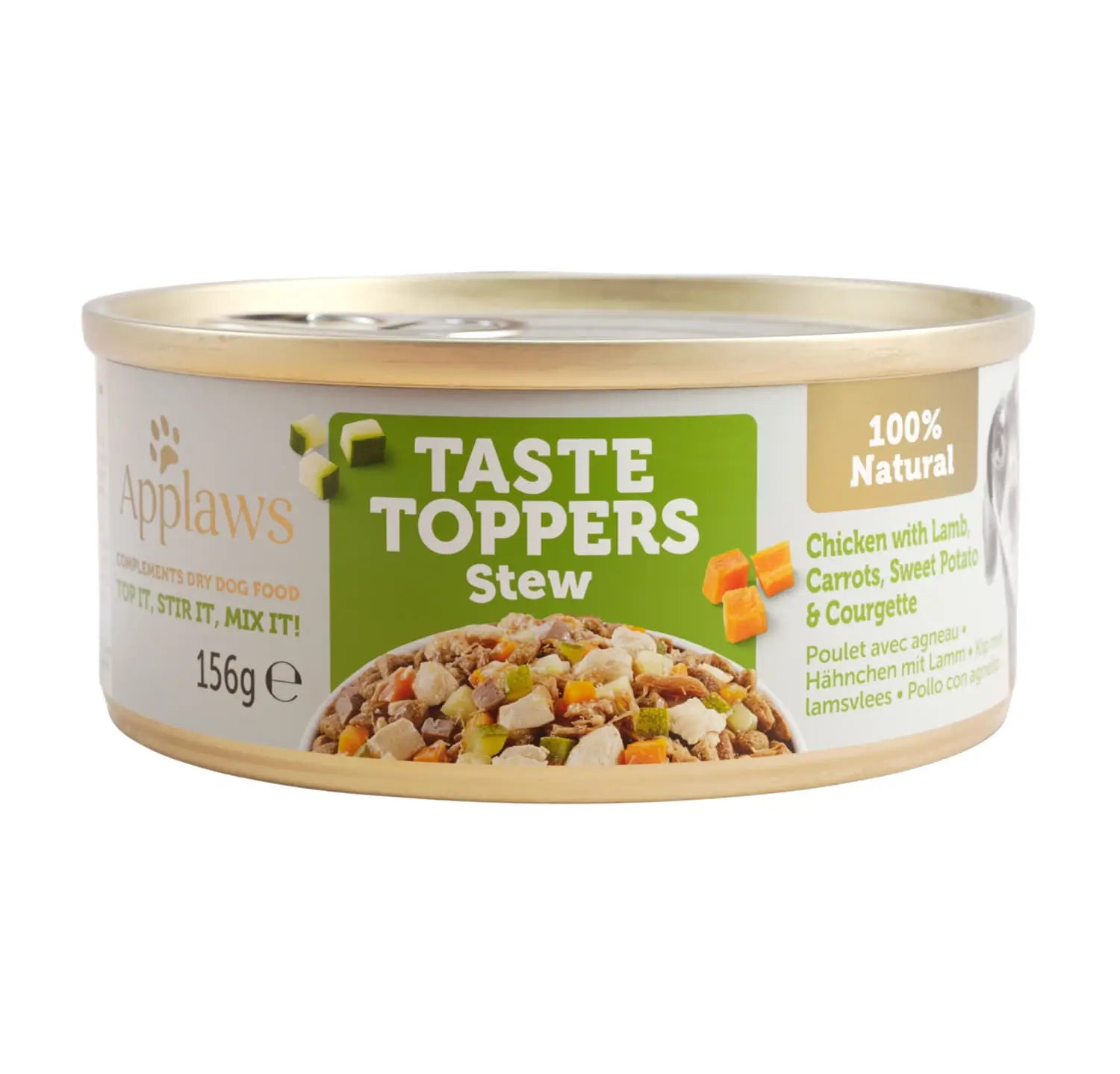 Applaws Dog Beef Vegetable Stew Topper Tin 12X156Gr