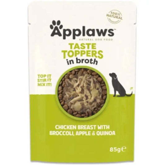 Applaws Dog Chicken, Broccoli and Quinoa Topper Pouches, 12 x 85 g