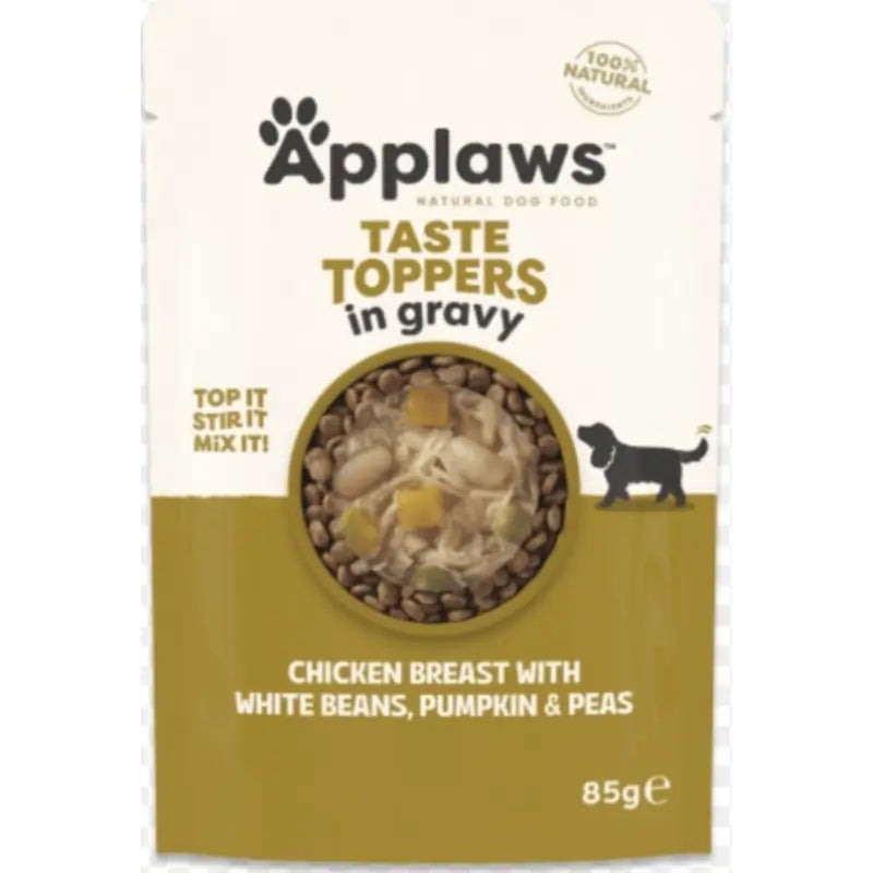 Applaws Dog Chicken, Pea and Bean Topper Pouch, 12 x 85 g