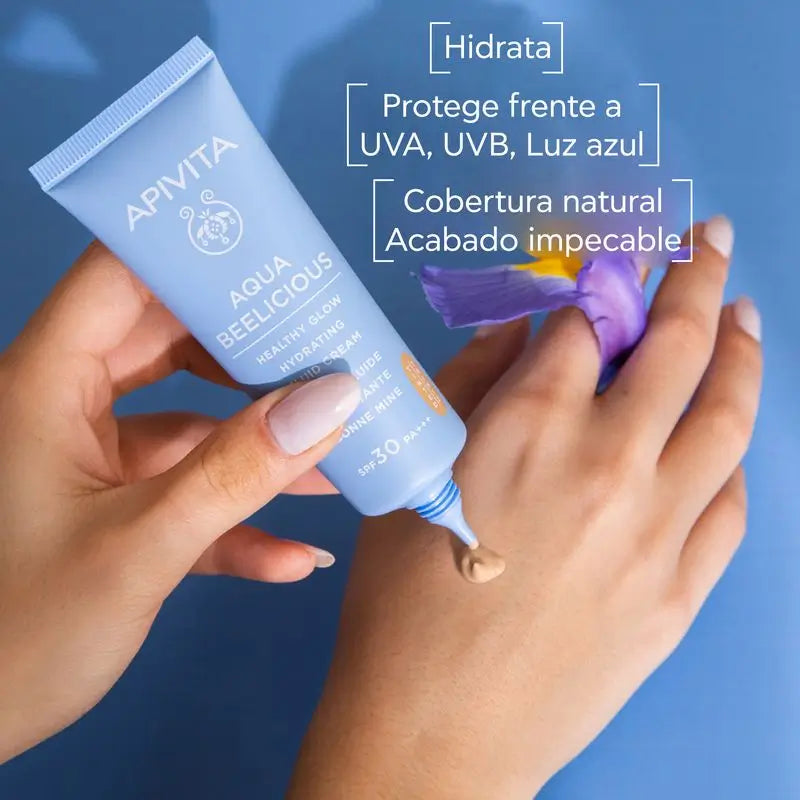 Apivita Aqua Beelicious Illuminating Fluid Cream SPF30, 40 ml