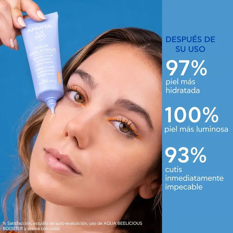 Apivita Aqua Beelicious Illuminating Fluid Cream SPF30, 40 ml