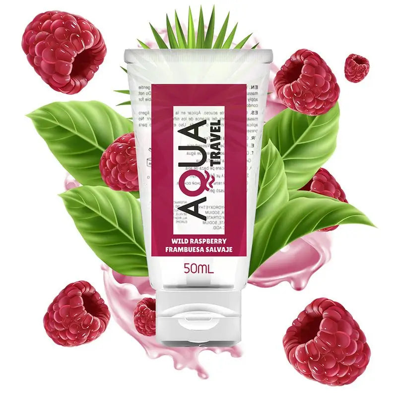 Aqua Travel Water Based Lubricant Wild Raspberry Flavour - 50 Ml
