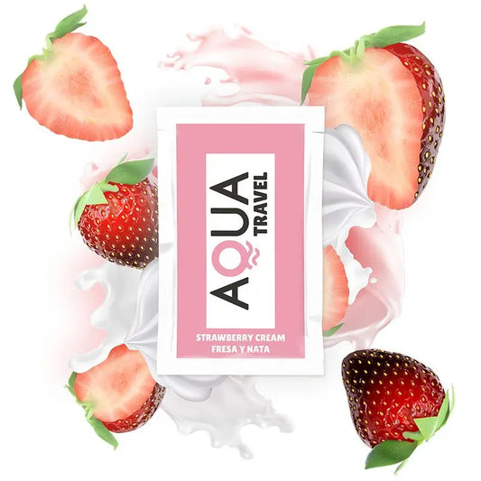 Aqua Travel Water Based Lubricant Strawberry & Cream Flavour - 6 Ml