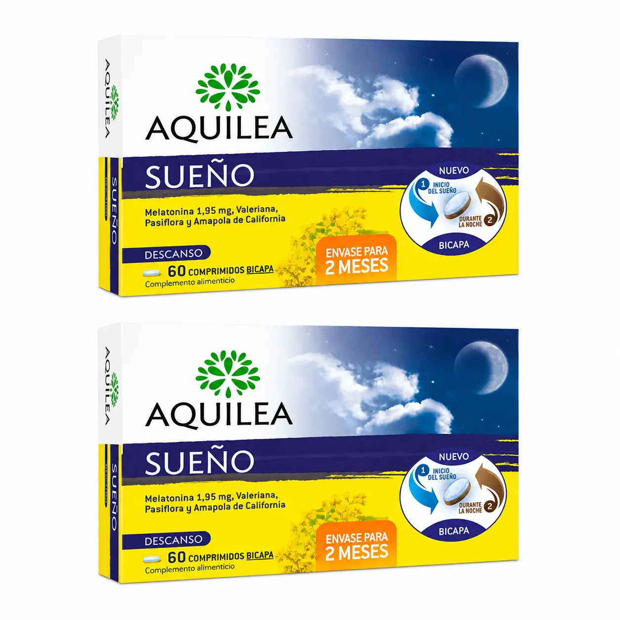 Aquilea Sueño, 60 dual-layer tablets, pack of 2