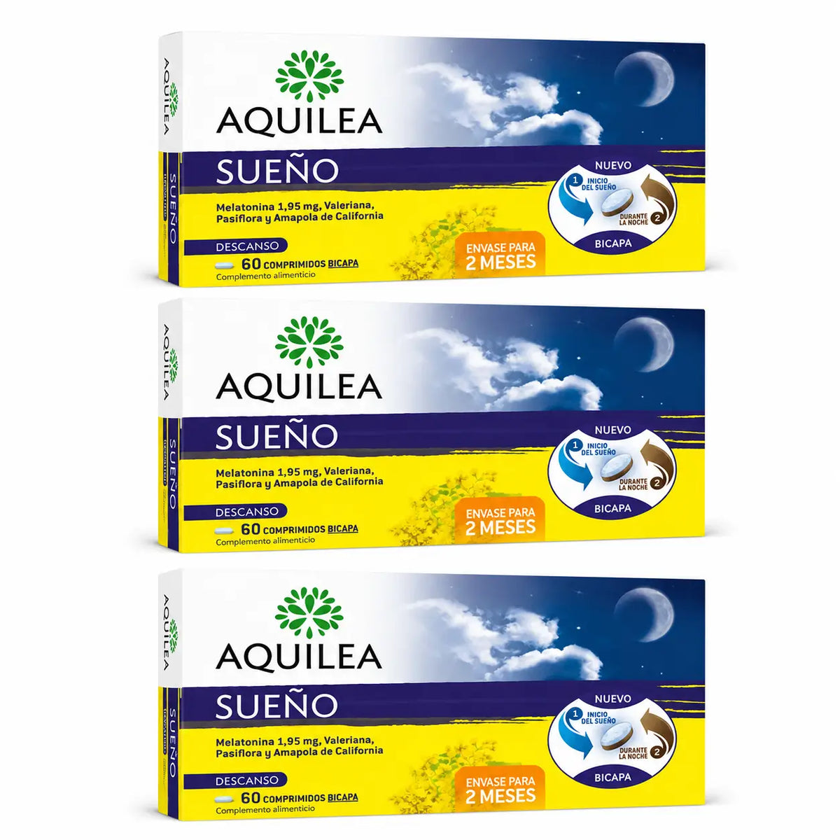 Aquilea Sueño, 60 dual-layer tablets, pack of 3
