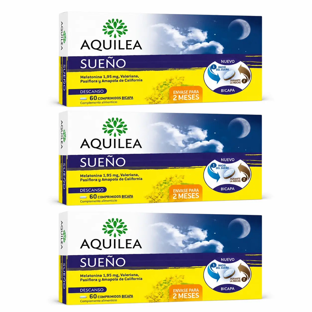 Aquilea Sueño, 60 dual-layer tablets, pack of 3