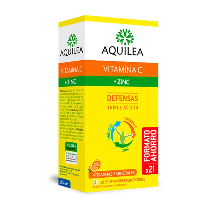 Aquilea Vitamin C + Zinc 28, Effervescent Tablets