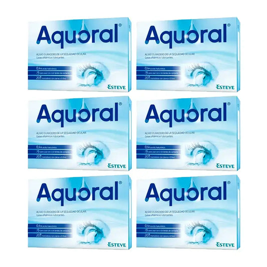 Aquoral Ophthalmological Drops, Pack 6 x 20 Single Doses