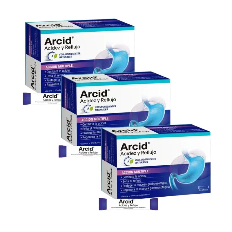 Arcid Heartburn & Reflux Pack 3 x 24 sticks