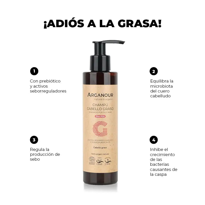 Arganour Capillary Shampoo Oily Hair Sulfate-Free, 200 Ml