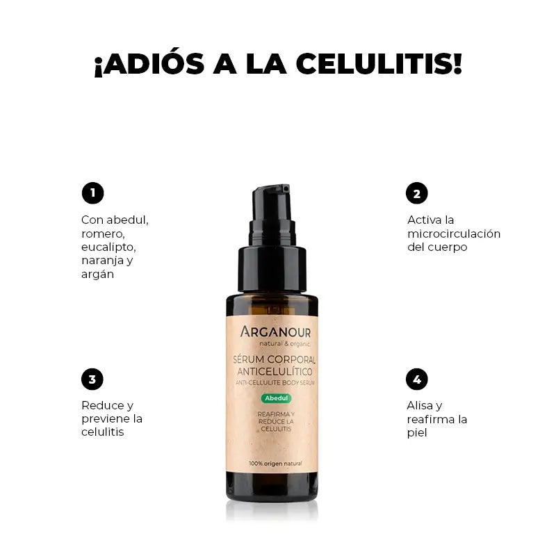 Arganour Body Serum Anti-Cellulite Treatment with Birch, 50 Ml