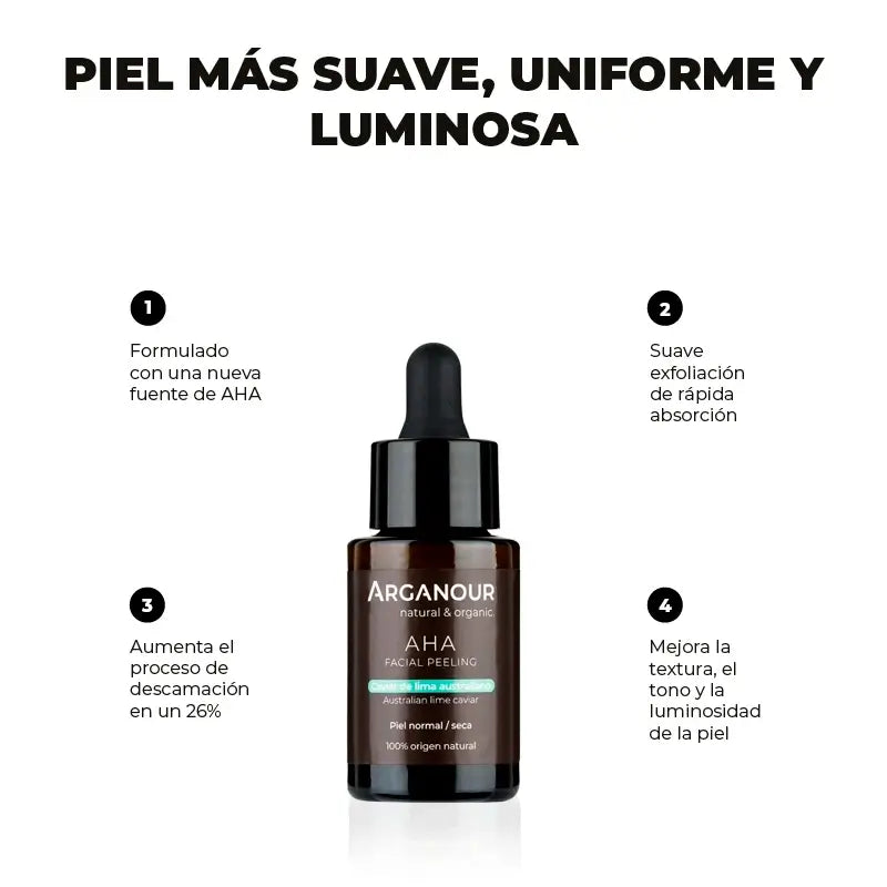 Arganour Facial Aha - Facial Peeling With Australian Lime Caviar, 30 Ml