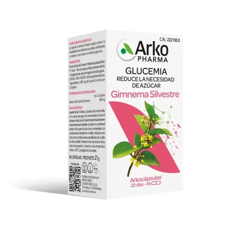 Arkopharma Arkocápsulas Gymnema Silvestre, 45 capsules