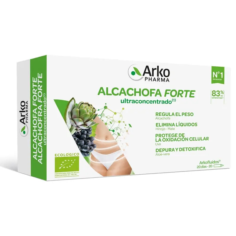 Arkopharma Arkofluido Artichoke Forte Ultraconcentrate, 20 phials