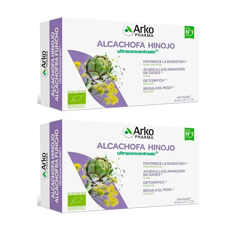 Arkopharma Arkofluido Artichoke - Fennel Ultraconcentrate, 2X20 phials