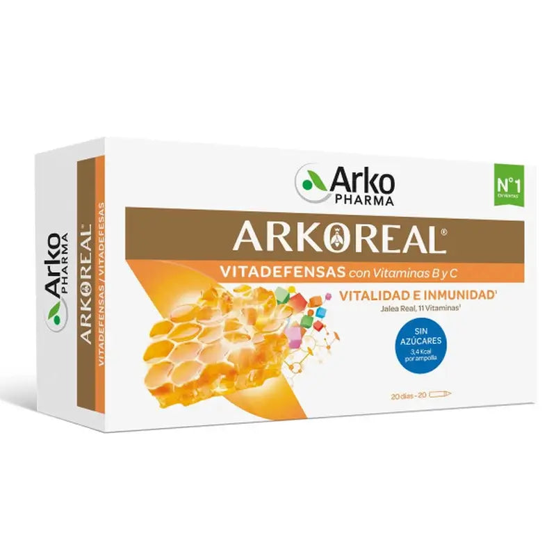 Arkopharma Arkoreal Royal Jelly Vitadefensas, 20 ampoules
