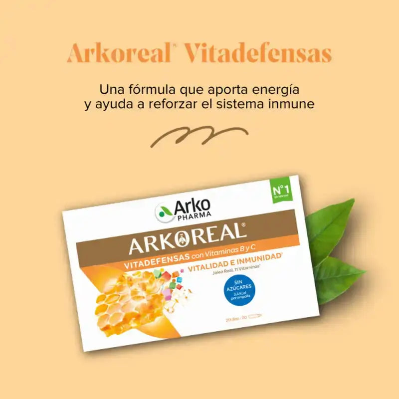 Arkopharma Arkoreal Royal Jelly Vitadefensas, 20 ampoules