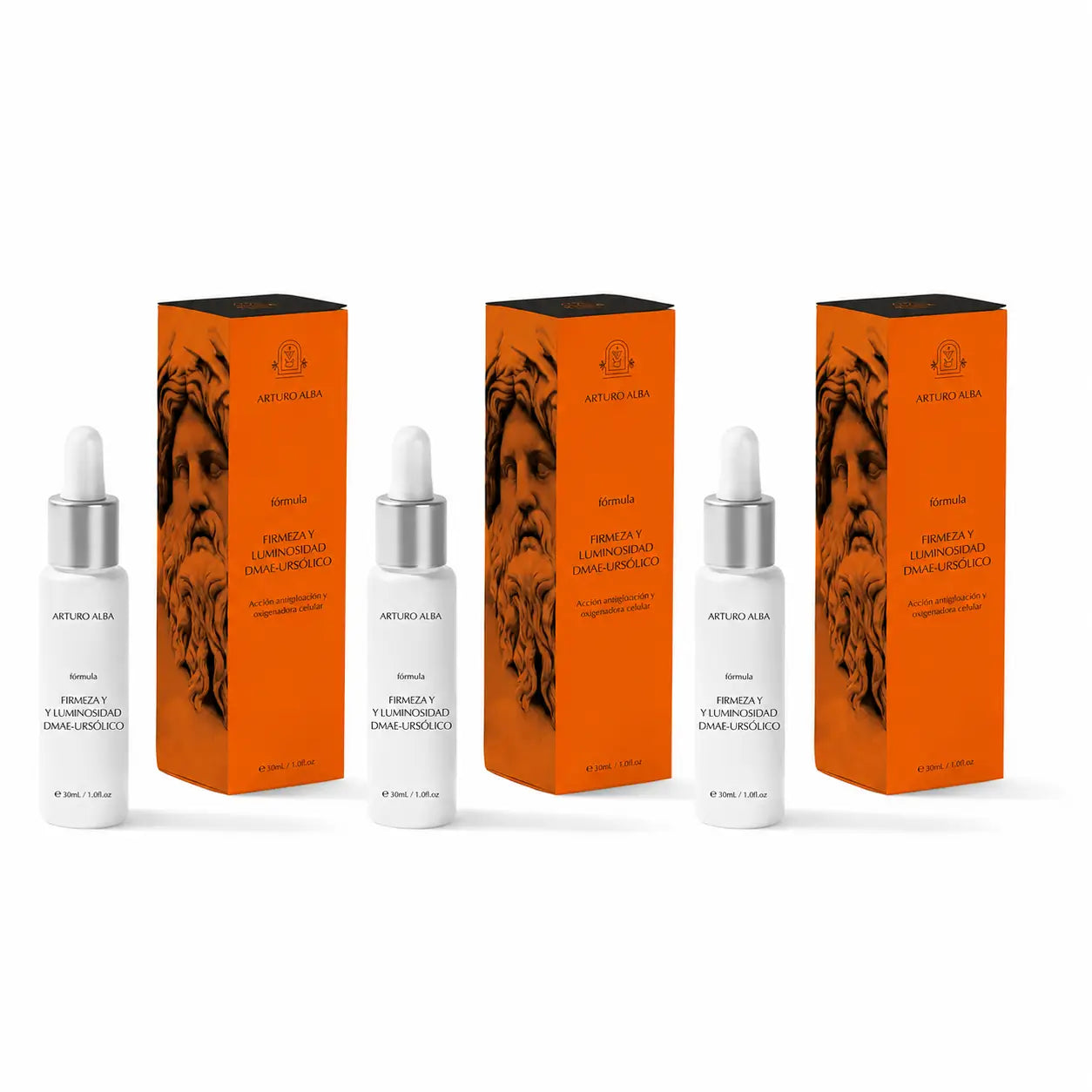 Arturo Alba Firming and Brightening Formula with DMEA and Ursolic Acid, 30ml, pack of 3