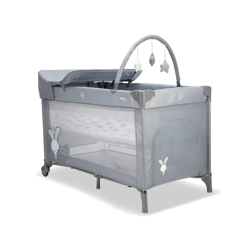 Asalvo Travel Crib Complete with Bunny Grey