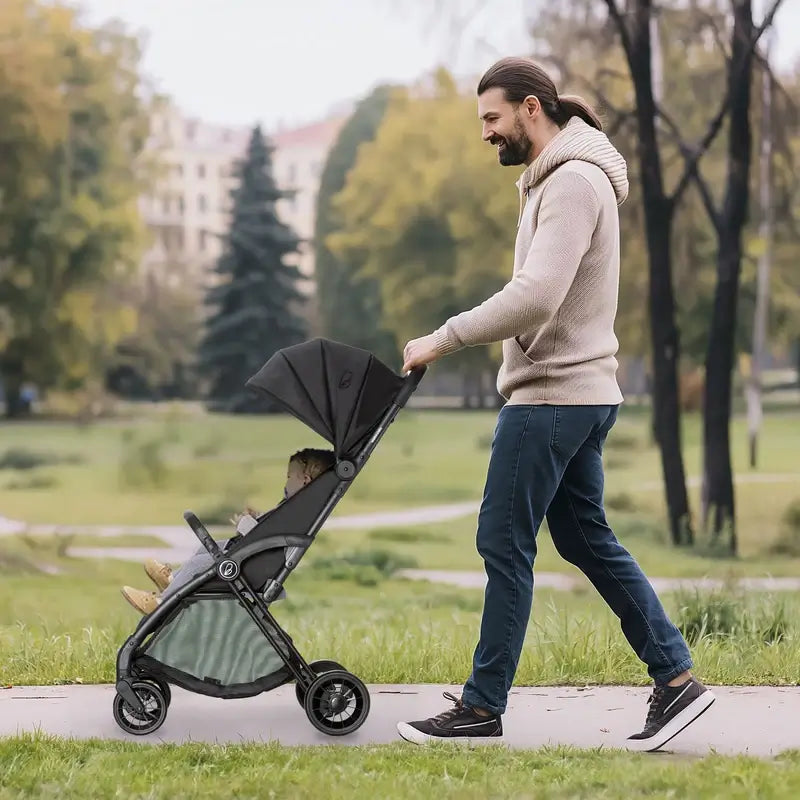 Asalvo Stroller Plis Plas Black with Black Chassis