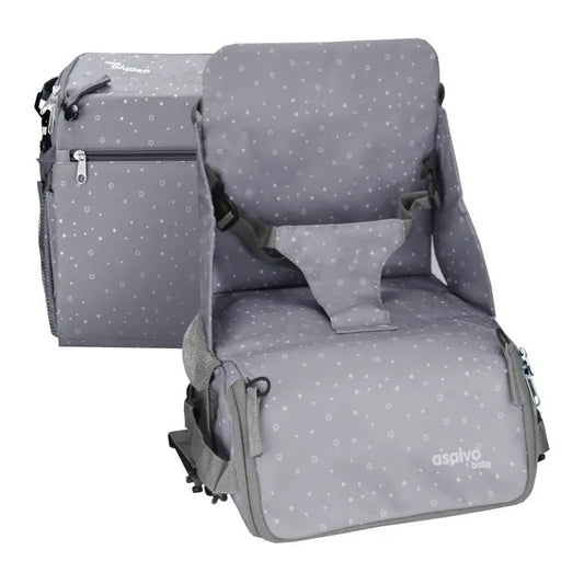 Asalvo High Chair Travel Bag Hummus Bag Grey Stars