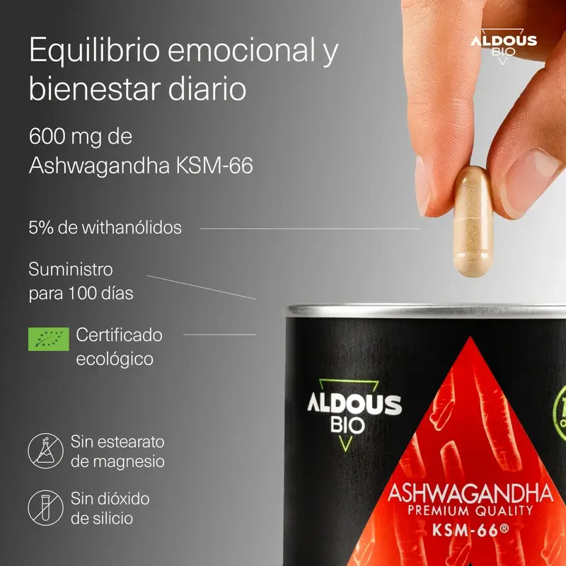 Aldous Ashwagandha Ksm-66 Organic, 600 mg