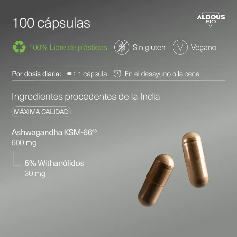 Aldous Ashwagandha Ksm-66 Organic, 600 mg