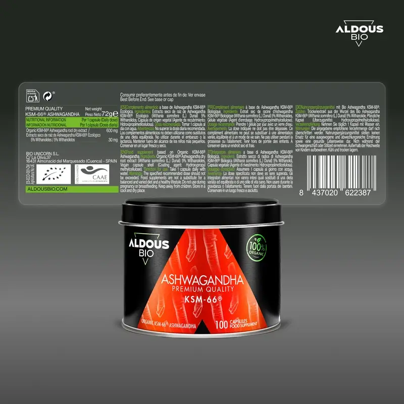 Aldous Ashwagandha Ksm-66 Organic, 600 mg