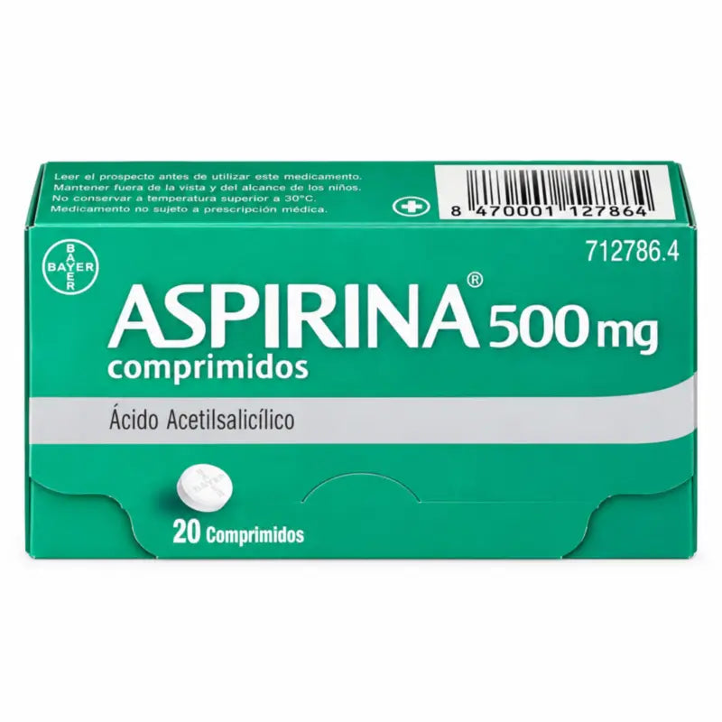 Aspirin 500 mg 20 Tablets