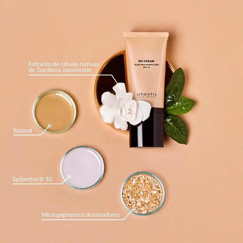 Atashi Dd Cream Moisturiser With Colour Spf 15 - Light Tone