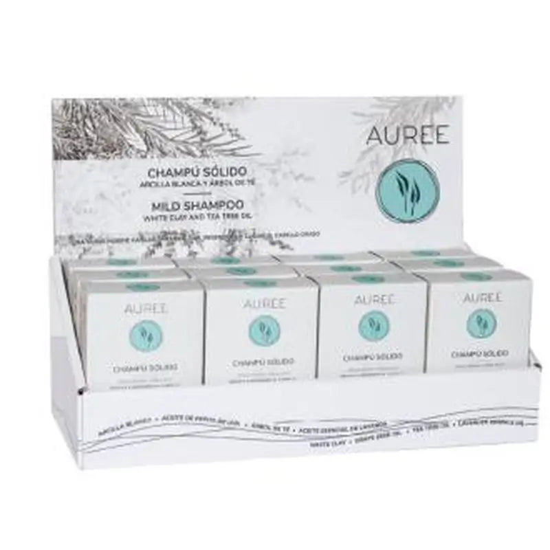 Auree Solid Shampoo Display 12Uds.