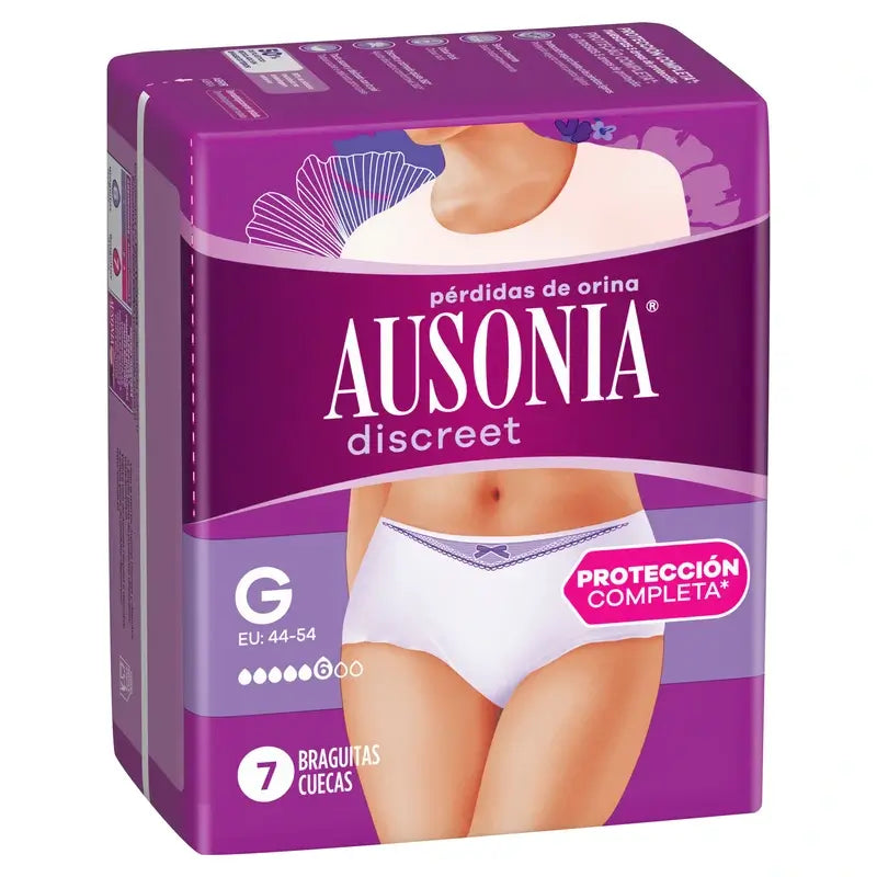 Ausonia Discreet Normal Incontinence Briefs Size L, 7 Briefs