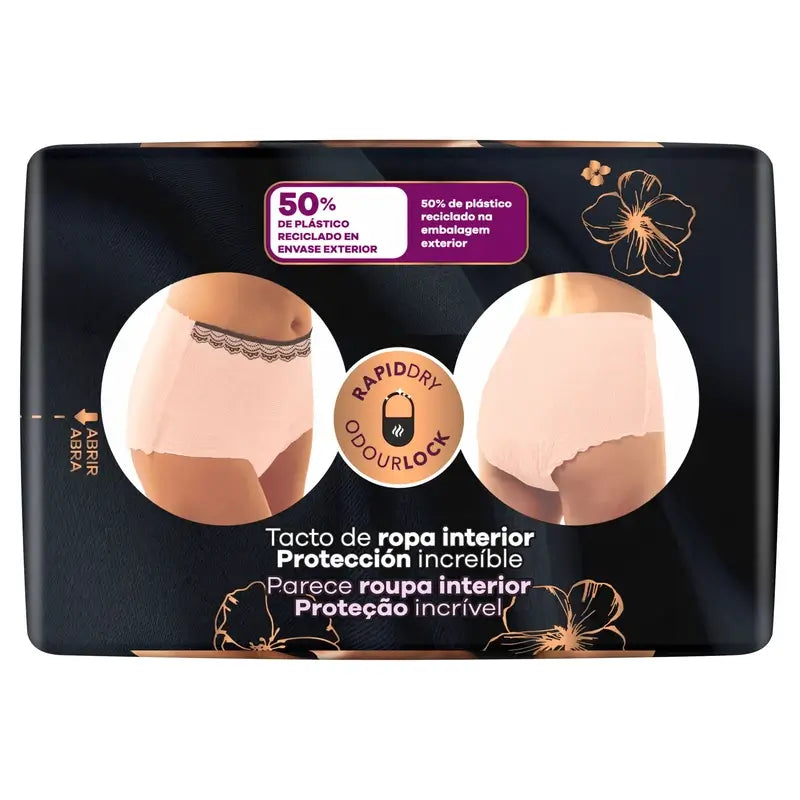 Ausonia Discreet Boutique Incontinence Briefs Beige Plus Size M, 9 Briefs