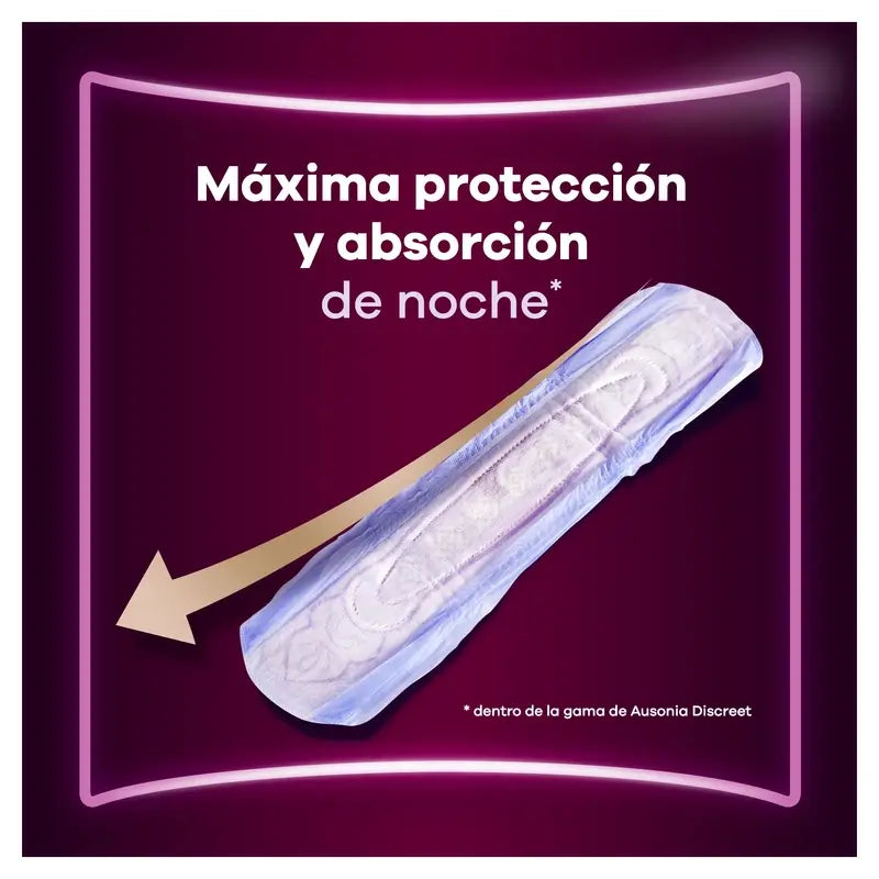 Ausonia Discreet Maxi Nighttime Urine Loss Pads, 12 Units