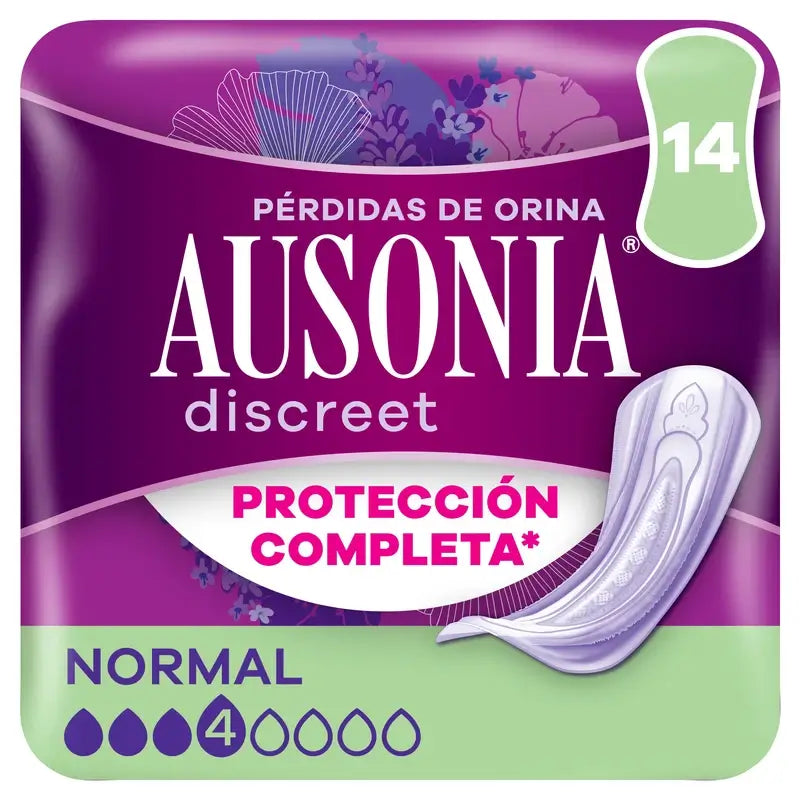 Ausonia Discreet Pads for Normal Urine Leakage, 14 Units