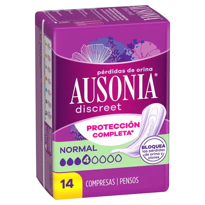 Ausonia Discreet Pads for Normal Urine Leakage, 14 Units