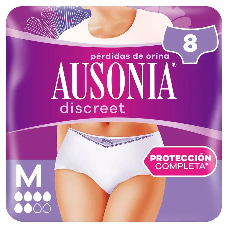 Ausonia Discreet Incontinence Briefs Normal Size M, 8 Briefs