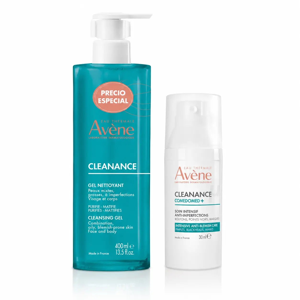 Avene Cleanance Cleansing Gel + Blackhead Remover 30 ml, pack of 2