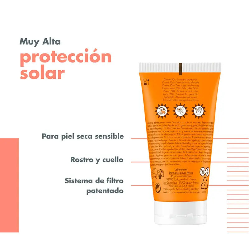 Avène Sunscreen SPF 50+ 50 ml