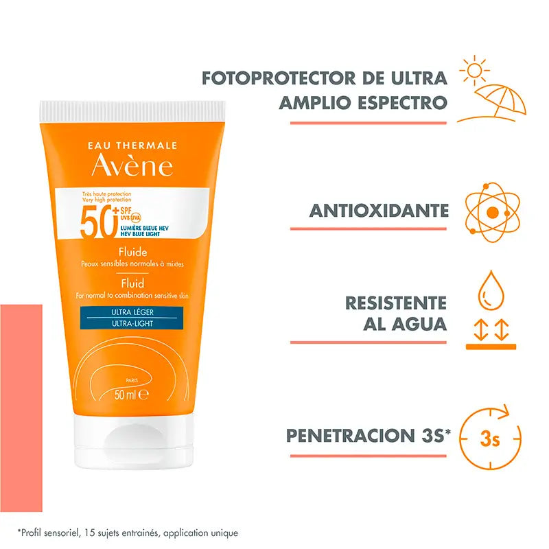 Avène Sun Fluid SPF50+ 50 ml