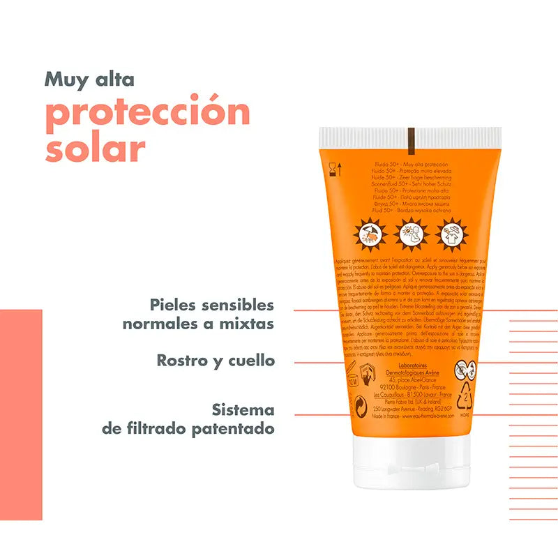 Avène Sun Fluid SPF50+ 50 ml