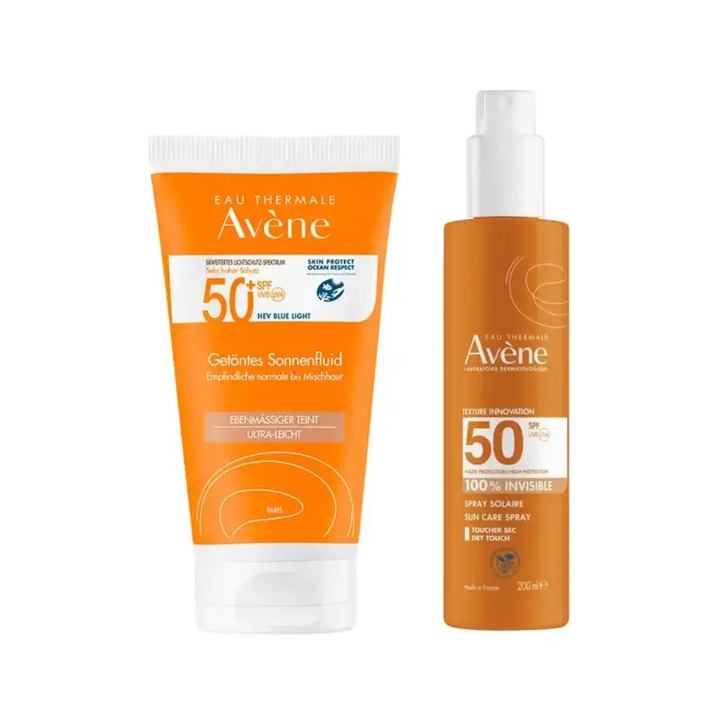 Avène Fluid Spf 50+ Colour 50 Ml + Invisible Spray Spf 50 200 Ml