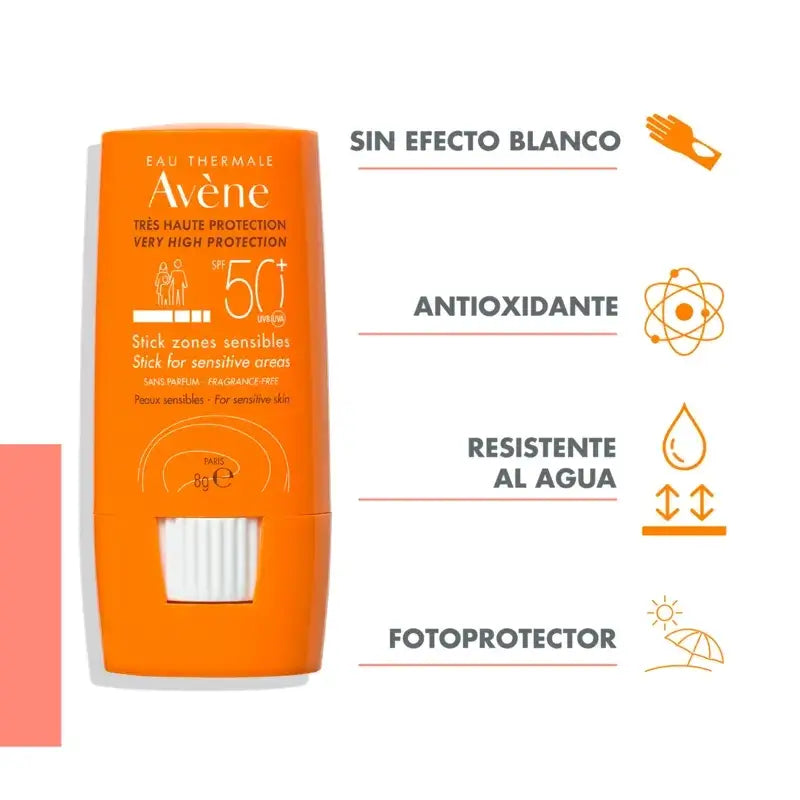 Avène Sunscreen Stick SPF 50+ Sensitive Areas 8 g