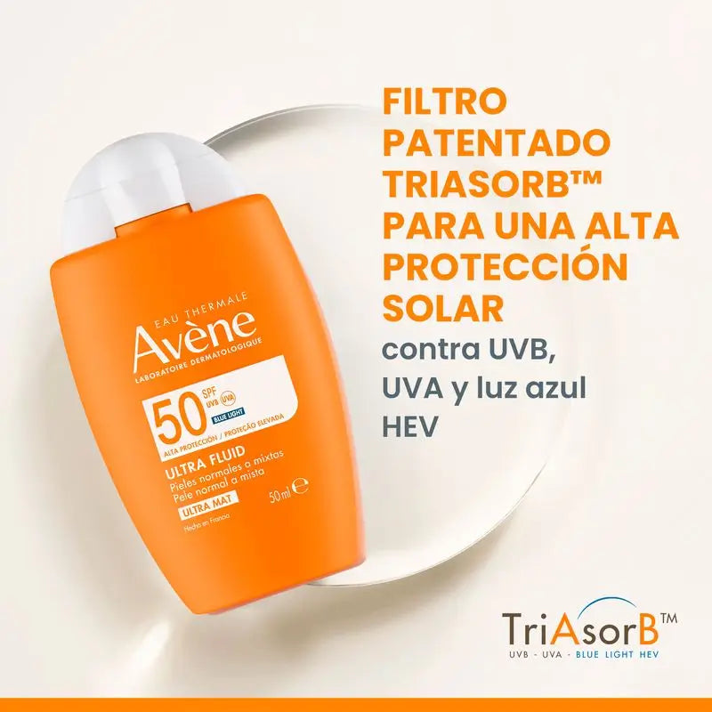 Avène Ultra Fluid Ultra Mat Spf50+, 50 ml