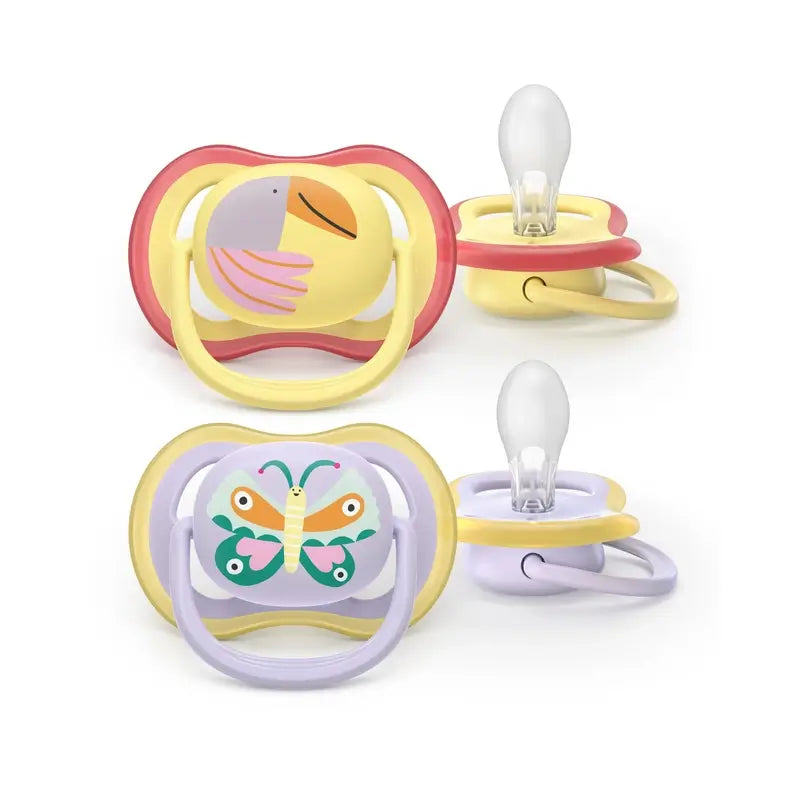 Avent 2 Ultra Air Soothers 0-6M Deco